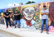 Murales por el Día de Muertos transforman el Cementerio de Kanasín