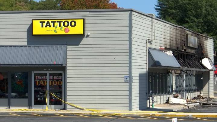 Knoxville tattoo shop owner recounts fleeing business as fire broke out at shopping center