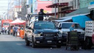 Intensa Movilización Policiaca en el Mercado Mesón Estrella en el Centro de Monterrey