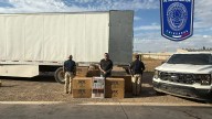 Aseguran tráiler con mercancía ilegal en el poblado de Puerto Palomas de Villa