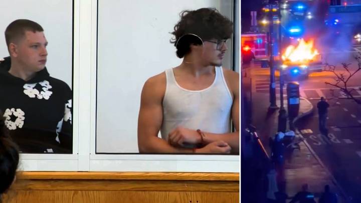 Two men released on bail after Boston street takeover, police cruiser torched