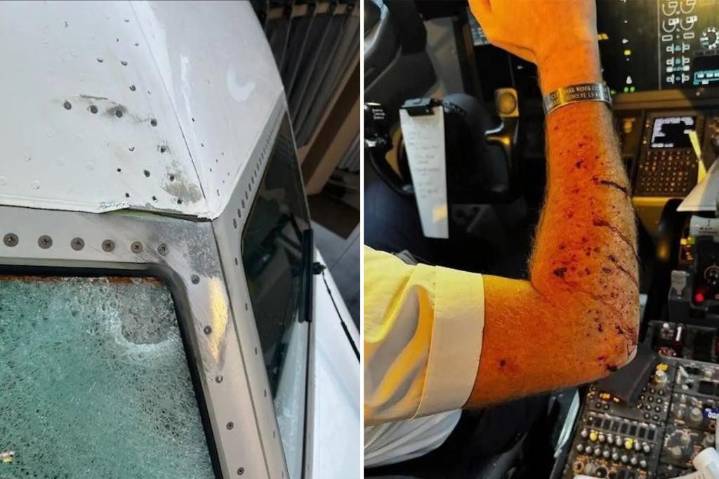 United Airlines pilot injured after mystery object smashes windshield at 36,000 feet