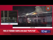 Fire breaks out at what appears to be a now
