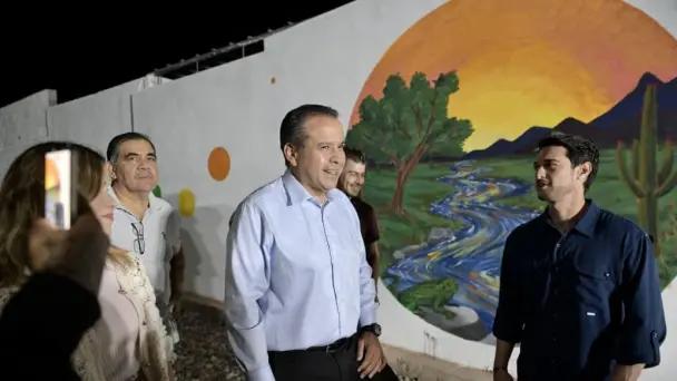 Antonio Astiazarán inaugura mural en Loma Linda, Hermosillo
