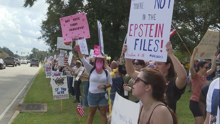 Hundreds of protestors gather in Baton Rouge for 'No Kings Protest'