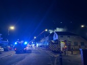 Two rescued from burning building after huge Diwali fire started by fireworks in west London