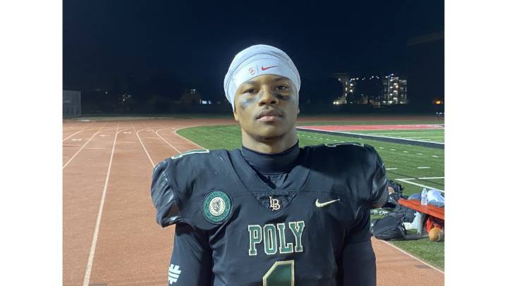 Long Beach Poly football routs Compton but is denied a share of league title