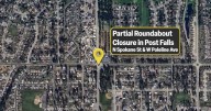 Partial roundabout closure in Post Falls to cause delays