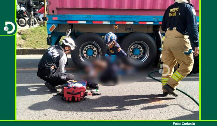 Fatal accidente en Marinilla: un peatón perdió la vida tras ser arrollado por un tractocamión