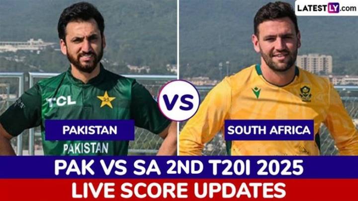 Cricket SA 12/2 in 2 Overs | Pakistan vs South Africa Live Score Updates of 2nd T20I 2025: Naseem Shah Dismisses Quinton de Kock