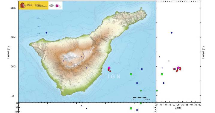 Un terremoto de magnitud 3.4 entre Tenerife y Gran Canaria es sentido por la población