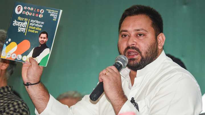 Tejashwi Yadav's big promises: Govt jobs for all families, free electricity, Rs 2,500 for women in Bihar manifesto