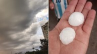 Alerta en la región por lluvias y tormentas: las imágenes del granizo en Sauce Viejo