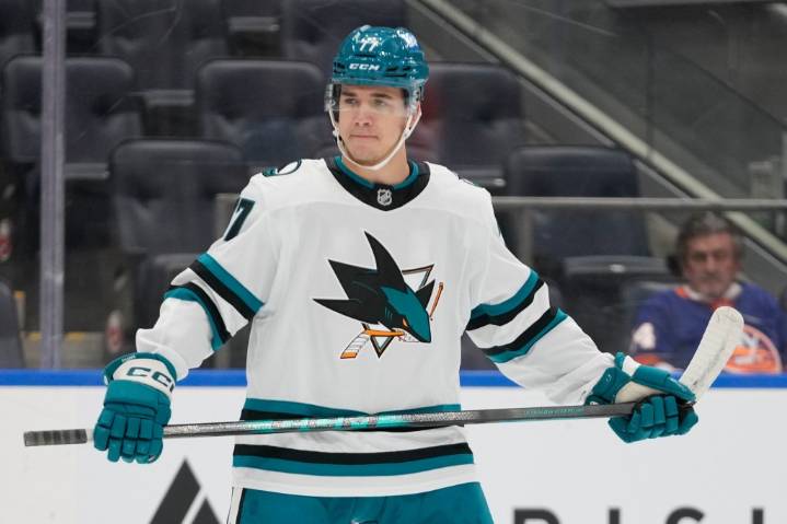 Michael Misa scores first NHL goal, helping Sharks approach league record