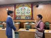 Tibetan leader highlights Chinese rights abuses in meeting with J