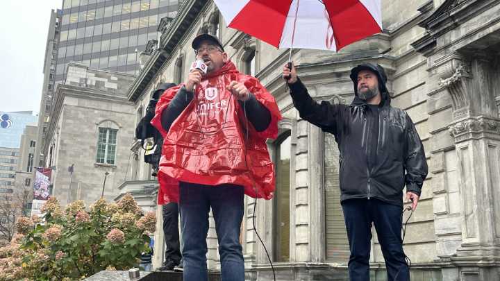 ‘They’re afraid of not being able to feed their family’: Unifor workers  protest layoffs at Sainte