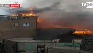 Centro de Lima: incendio de gran magnitud afecta almacén cerca del Congreso
