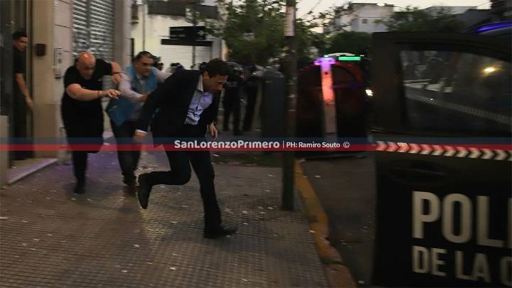 Video: caos, violencia y corridas en la partida de Moretti de la sede de San Lorenzo