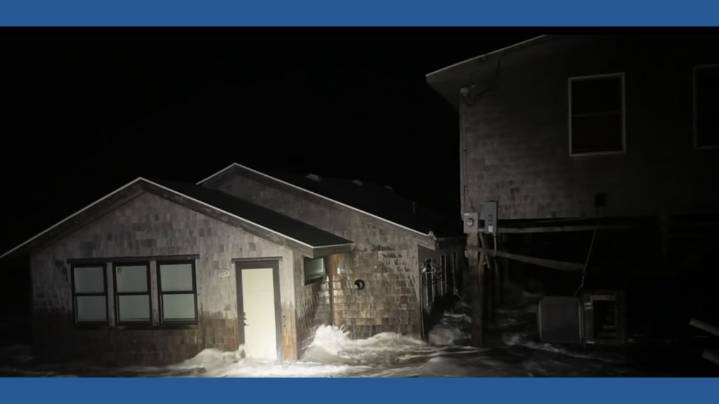 Unoccupied home collapses Saturday night in Buxton