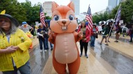 Protesters don costumes at 'No Kings' rallies against Trump