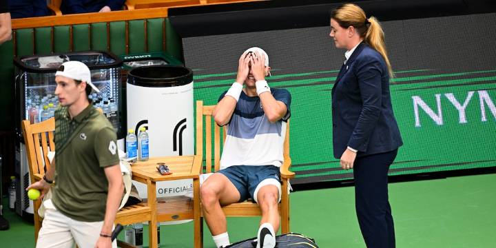 La dolorosa lesión que sufrió una figura del tenis en plena definición de un partido: “Chasquido en el tendón”
