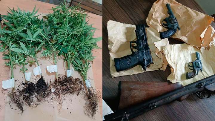 Allanan una vivienda tras viralización de fotos con armas