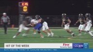 Anahuac High School's Cooper Hutchins makes the week 9 Hit of the Week