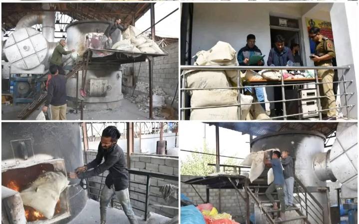 Huge quantity of seized contraband and psychotropic substances destroyed in Ganderbal