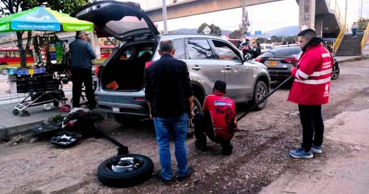 Suspendido montallantas en Suba en una nueva ofensiva contra los ‘pinchallantas’ en Bogotá