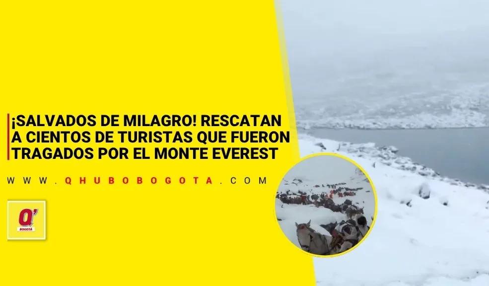 Cientos de rescatados del Monte Everest tras intensas nevadas en China