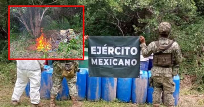 Hallan y destruyen tres almacenes químicos usados para narcolaboratorios en Culiacán y Cosalá