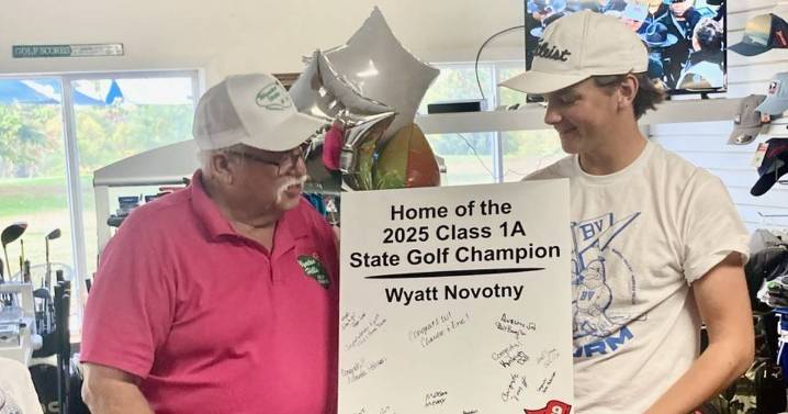 Wyaton Hills recognizes state champion Wyatt Novotny