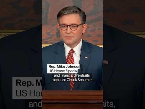 Speaker Johnson Says House Won’t Return to Make Sure Troops Are Paid #politics #shorts