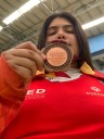 Bronce para Sherlyn en lanzamiento de disco