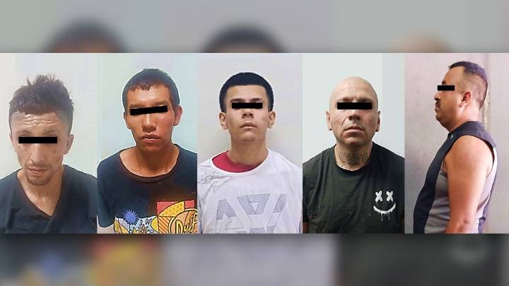 Capturan a cinco hombres con órdenes de aprehensión por homicidio y narcomenudeo en operativos en Apodaca