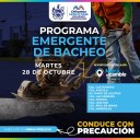 Atenderá Municipio con bacheo estas zonas hoy 28 de octubre
