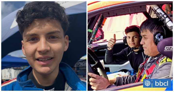 "No le conté a nadie": el navegante más joven del RallyMobil que cursa tercero medio y sueña en grande