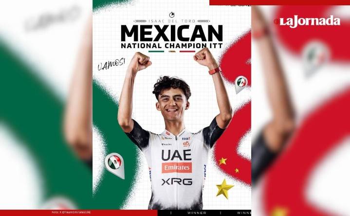 Isaac del Toro triunfa en la contrarreloj del Campeonato Nacional de Ciclismo en Ensenada