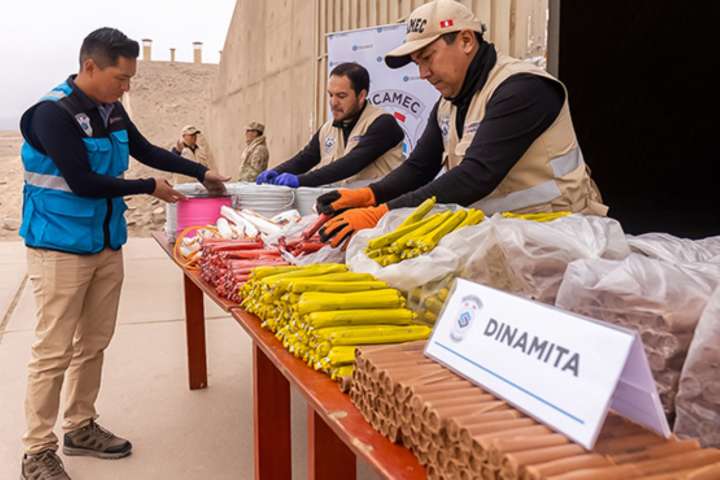 Sucamec destruye más de dos toneladas de explosivos incautados en Lima y Callao