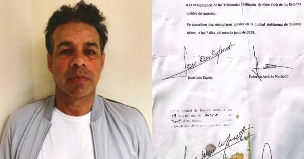 La Policía encontró un contrato de u$s 1.000.000 firmado por Espert en la casa de Fred Machado
