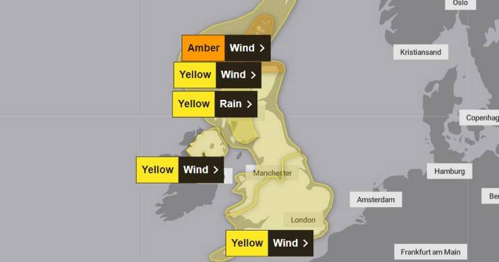 Met Office issues 19-hour weather warning as Storm Amy unleashes 65mph winds