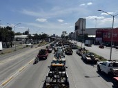 Transportistas cumplen con movilización; bloquean avenida Vallejo y Periférico