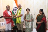 Tripura Governor welcomes Goa Governor in Agartala