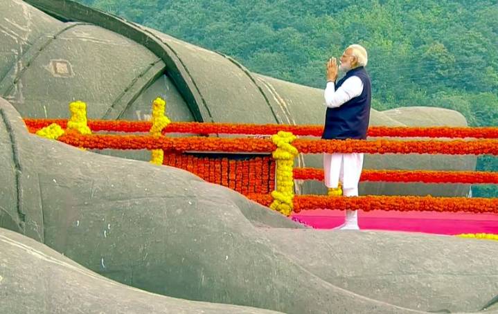 PM Modi remembers Iron Man Sardar Patel, pays tributes at Statue of Unity in Gujarat