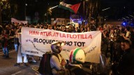 Una concentración frente al consulado de Israel en Barcelona corta la Ronda del Mig