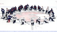 Coachella Valley Firebirds practice for the 2025-26 American Hockey League season