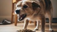 Qué significa que tu perro te muestre los dientes mientras come, según un veterinario