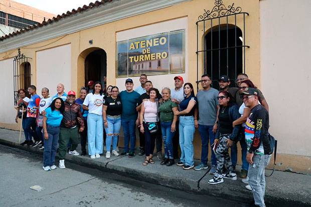 Autoridades inspeccionaron rehabilitación del Ateneo de Turmero