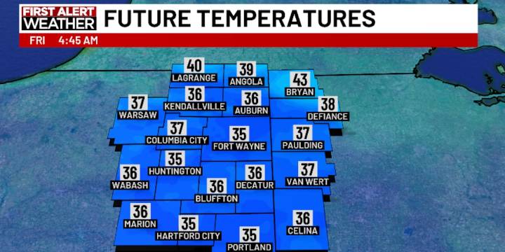 First Alert Forecast: Wind relaxes overnight, frosty conditions return for the end of the week