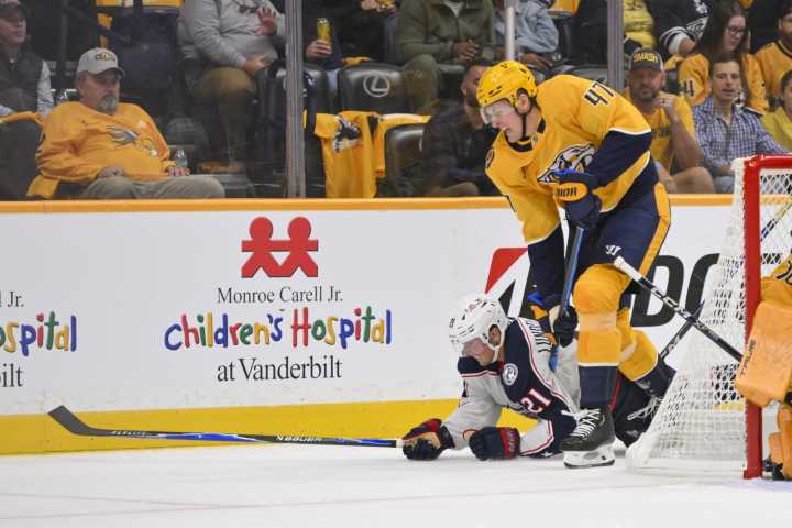 Juuse Saros, Predators hold down Blue Jackets to take opener - The Rink Live | Coverage of youth, junior, high school and college hockey